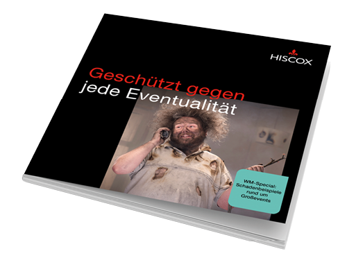 Vorschau des Hiscox Schadenbooklets mit dem Titel "Geschützt für jede Eventualität"