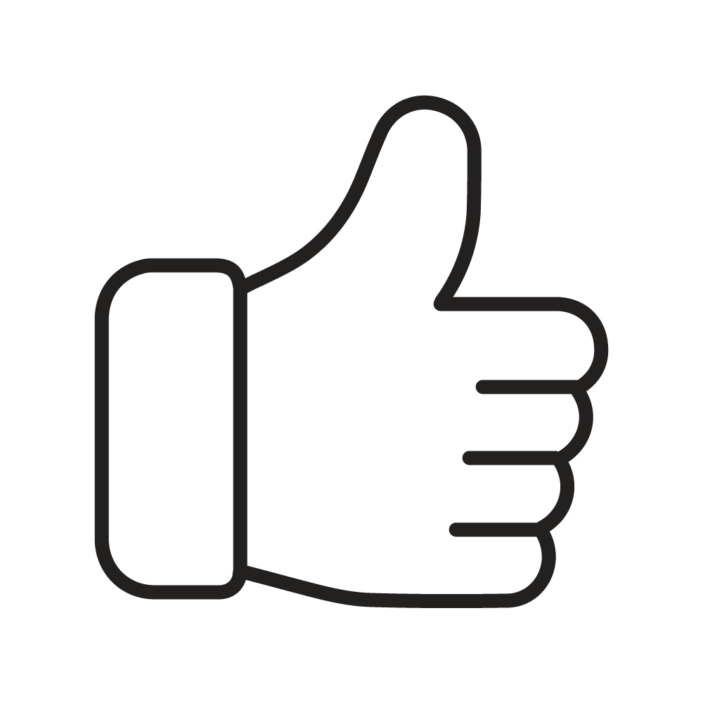 Icons Handzeichen Daumen nach oben