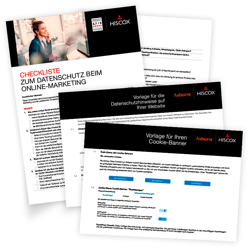 Vorschau der Inhalte des Risikomanagement-Kits zum Thema Datenschutz