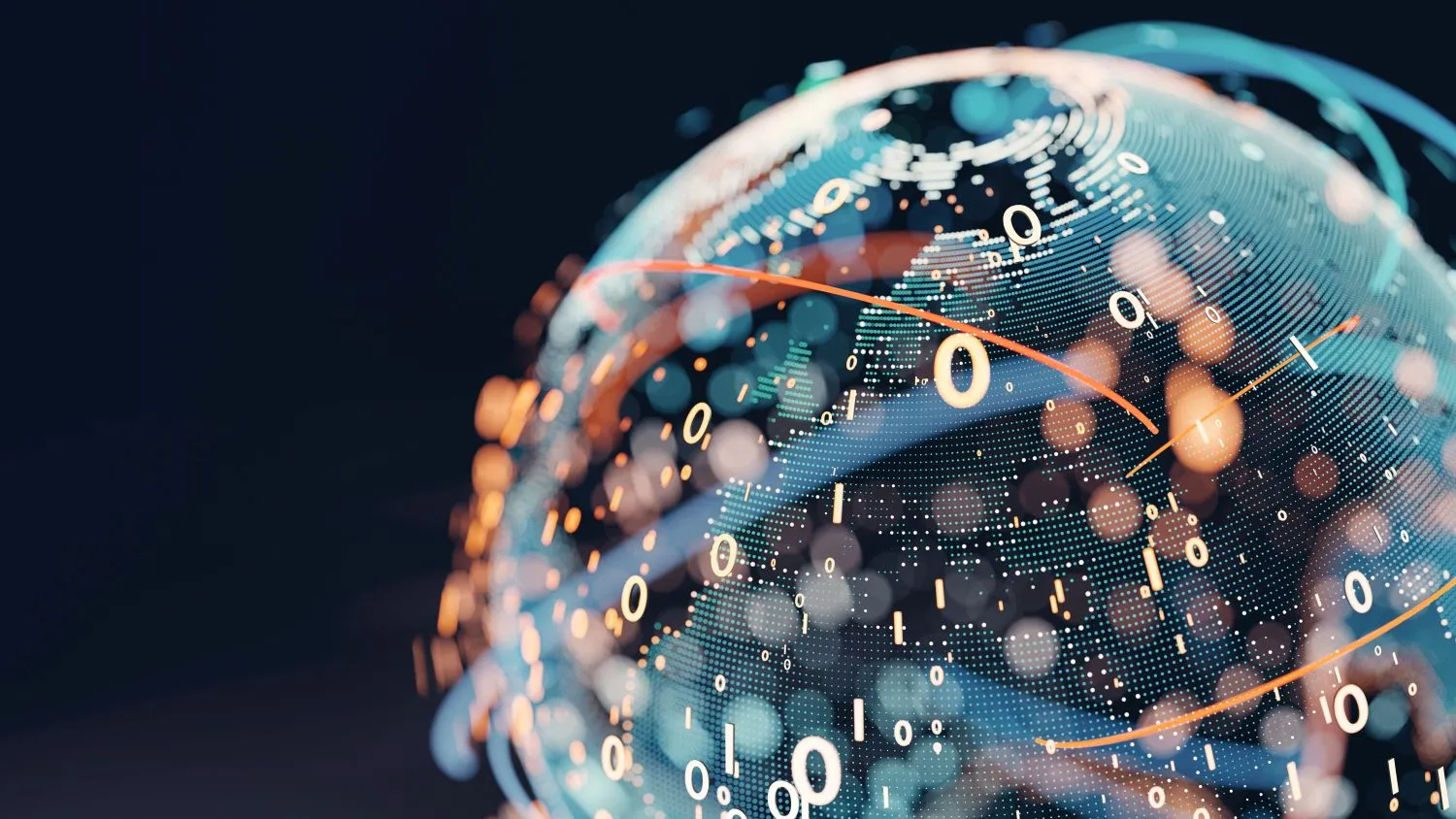 Ein Globus digital dargestellt