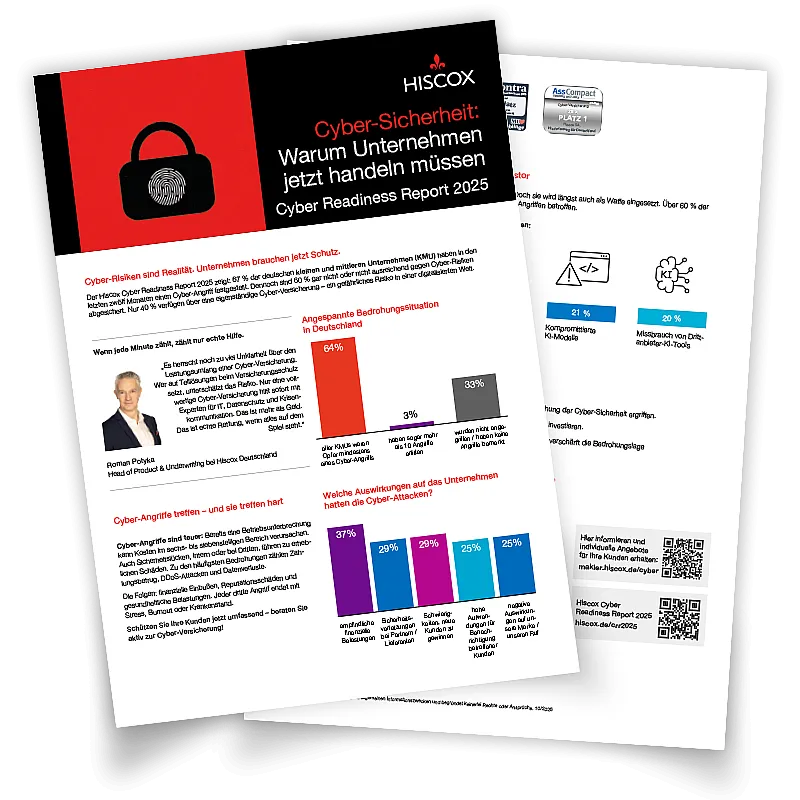 Vorschau auf das Factsheet zu den Ergebnissen des Hiscox Cyber Readiness Report 2025