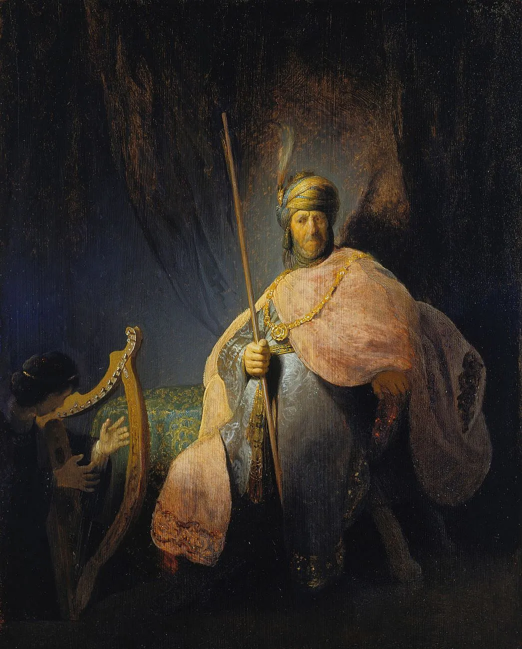 Rembrandt Harmensz. van Rijn, David spielt die Harfe vor Saul, 1630/31, Städel Museum, Frankfurt a. M.